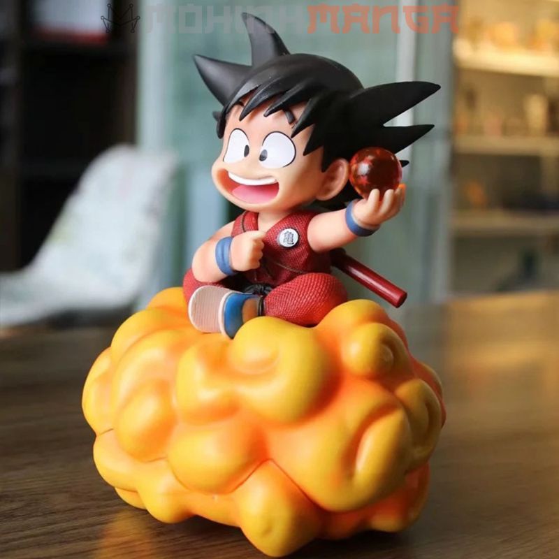 [CÓ QUÀ TẶNG] Mô hình figure Bảy Viên Ngọc Rồng Dragon Ball Son Goku cưỡi mây đồ chơi khỉ con trang trí 18cm