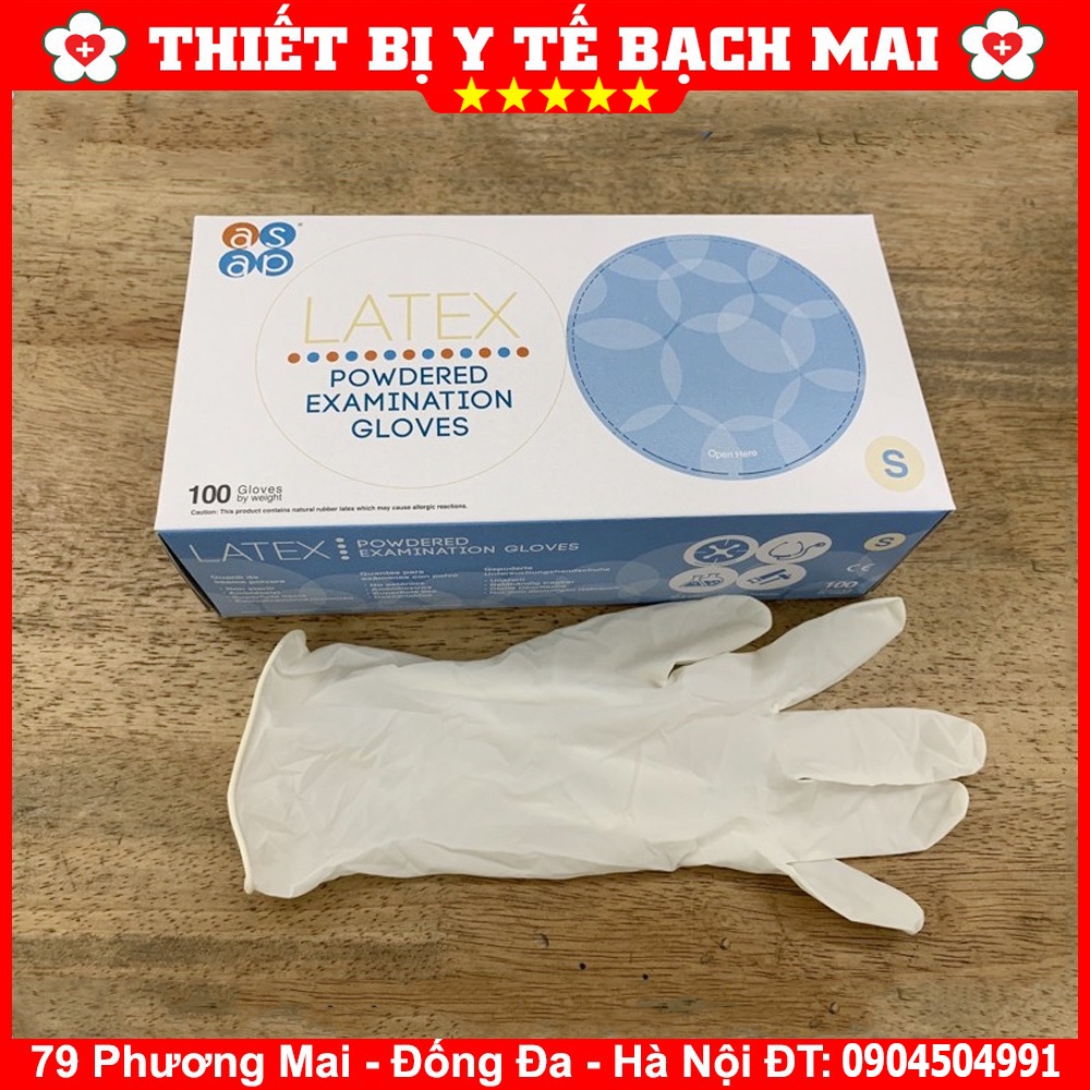 GĂNG TAY Y TẾ LATEX HỘP 50 ĐÔI