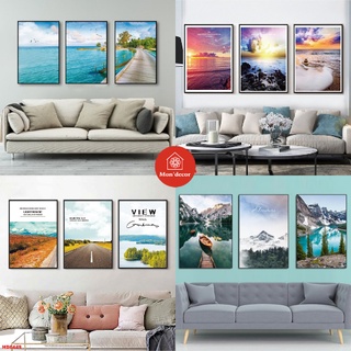 Tranh phong cảnh, tranh biển thiên nhiên cực nổi, siêu đẹp, khung nổi Mon'decor - tặng kèm đinh