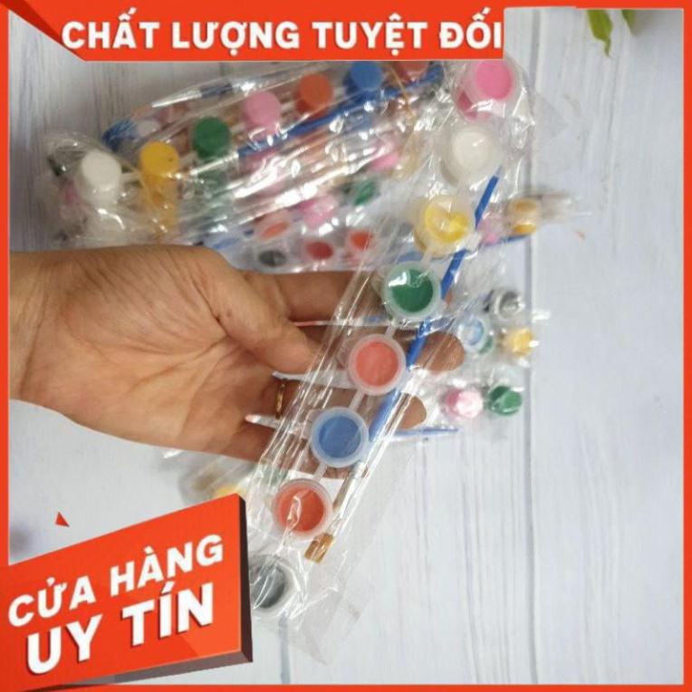 Bộ 8 màu tô tượng 3ml kèm 1 bút lông cọ vẽ