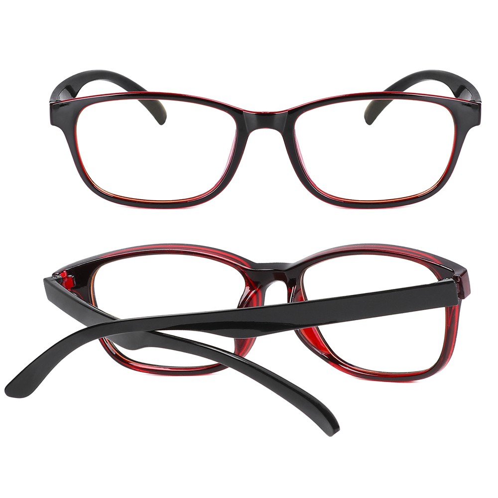 PATH Square Business Eyeglasses Vintage Prescription Eyewear Black Eye Glasses Frames Fashion Women Men Vision Care Flat Mirror Clear Lens Anti Blue Light