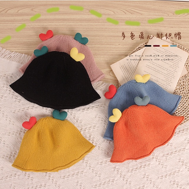 [Order] MŨ/NÓN LEN HÌNH TIM CHO BÉ