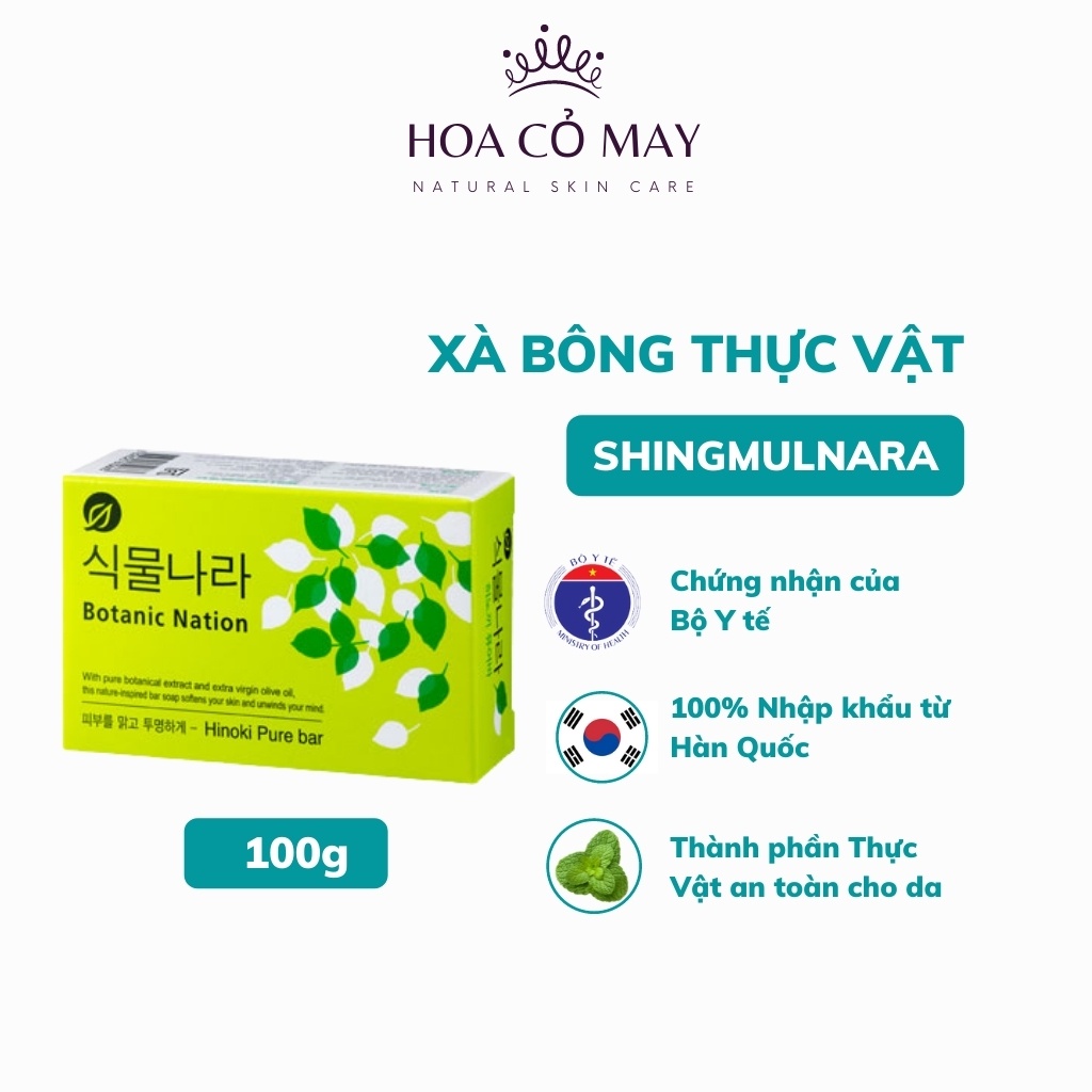 xà phòng tắm thảo dược thiên nhiên chiết xuất bạc hà Hàn Quốc, xà phòng cục soap trắng da ngừa mụn | BigBuy360 - bigbuy360.vn