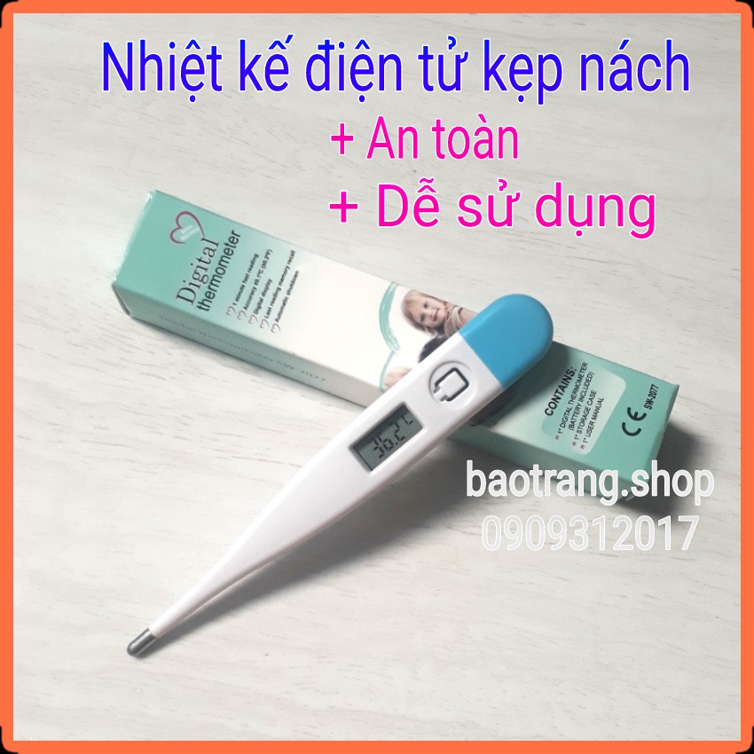 [Siêu rẻ] Nhiệt kế điện tử kẹp nách hoặc ngậm miệng, nhiệt kế đo nhiệt độ cơ thể