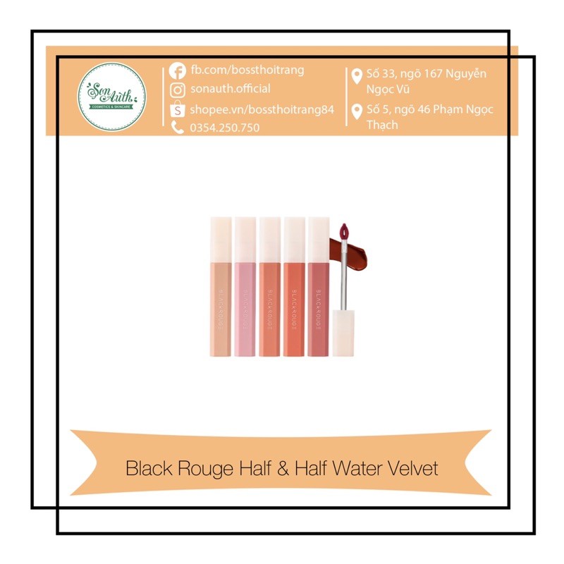 Son kem Black Rouge Half & Half Water Velvet