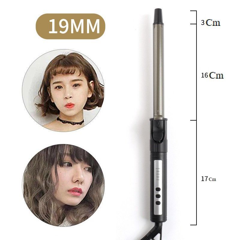Máy uốn làm xoăn tóc trục xoay 360 tạo sóng hàn quốc, Gậy uốn xoăn giả tạo kiểu tóc nhiều size