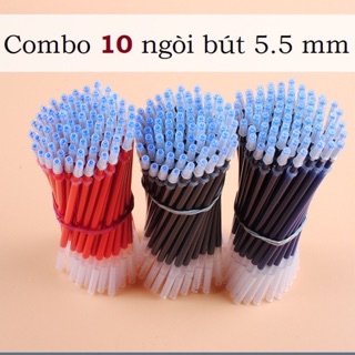 Combo 10 Ngòi Bút Mực Nước 0.5mm Xanh- Đỏ - Đen - Tím