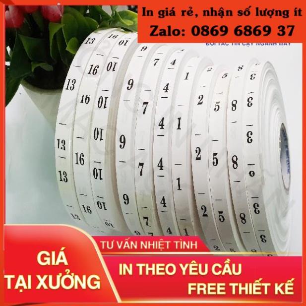 [SALE]_NHÃN MÁC VẢI GIẤY SỐ GẮN QUẦN ÁO 100M/CUỘN_CHẤT LIỆU MỀM, KHÔNG GÂY NGỨA, PHÙ HỢP ĐỒ TRẺ EM - Minh In