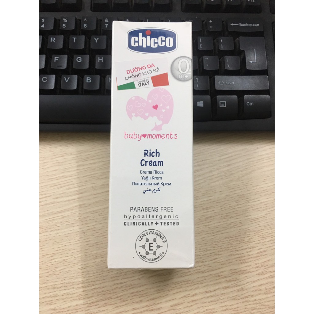 Kem dưỡng ẩm Omega &amp; vitamin E Chicco 0m+