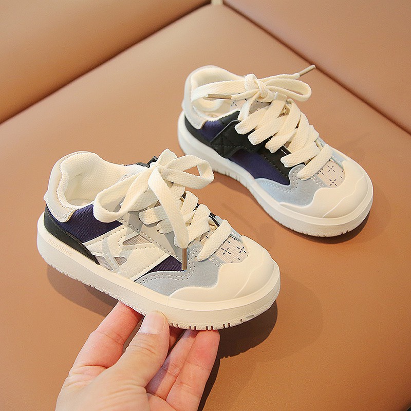 Giày thể thao bé trai đi học đi chơi  nhiều màu sắc cá tính dây buộc quai vải mẫu mới nhất năm nay QCCC 706