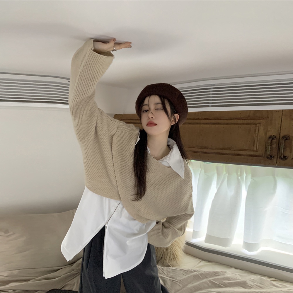 Áo Sweater phong cách Retro Hàn Quốc cho nữ