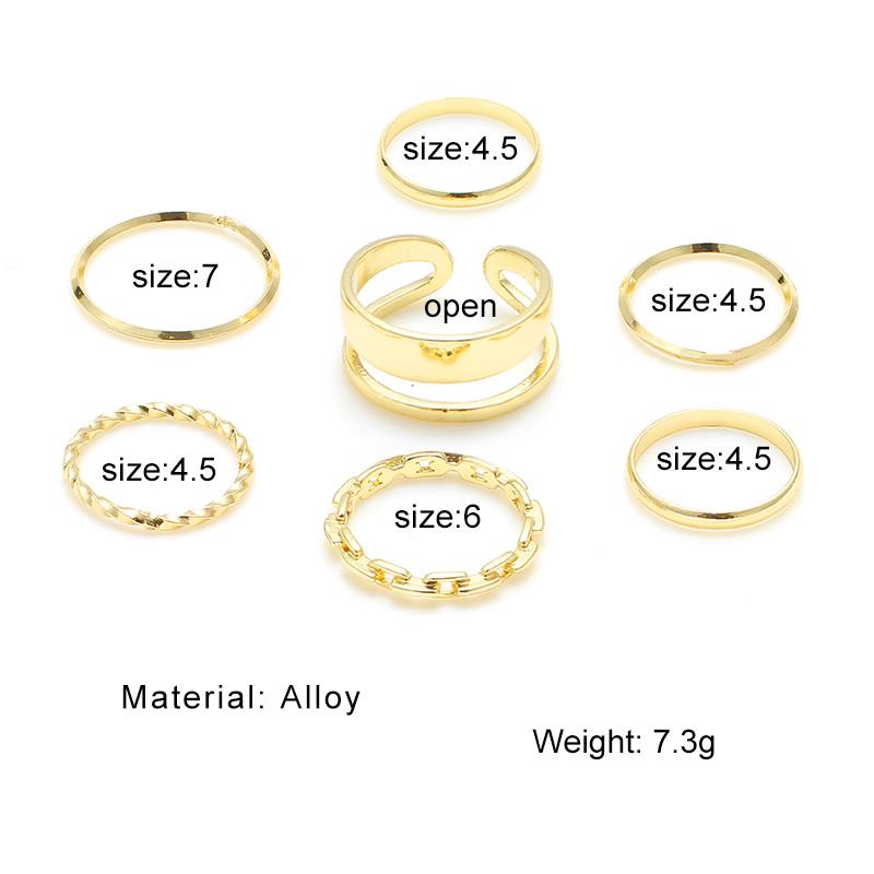 Set Nhẫn Kim Loại Thiết Kế Đơn Giản Thời Trang Hàn Quốc Dành Cho Nữ