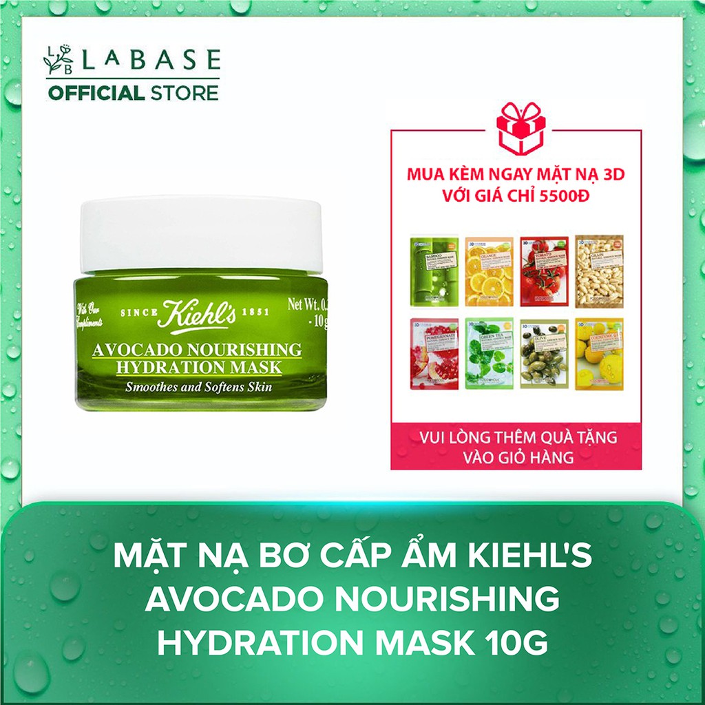 Mặt nạ bơ cấp ẩm Kiehl's Avocado Nourishing Hydration Mask 10g