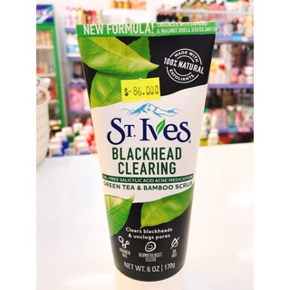 Sửa rửa mặt st.ives blackhead clearing green tea scrub 170g