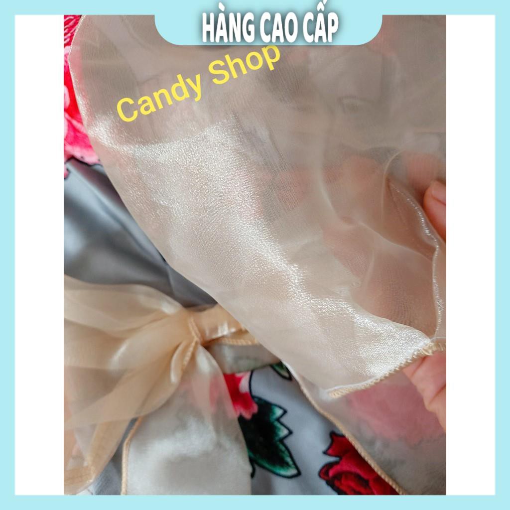 Đầm Nữ - Đầm body hoa hồng tay phồng phối nơ kèm Mút + Ảnh thật (HÀNG SIÊU ĐẸP) | BigBuy360 - bigbuy360.vn