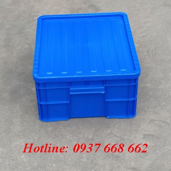 Thùng nhựa B8 kèm nắp - Kt: 520x424x220 mm