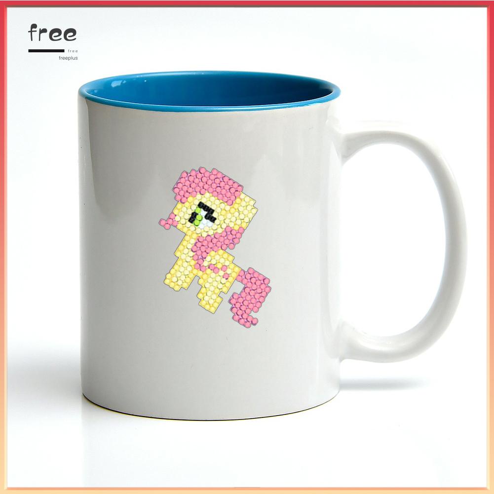 Bộ 6 tranh đính đá mini nhiều màu sắc hình ngựa pony trang trí cốc/điện thoại/sách DIY