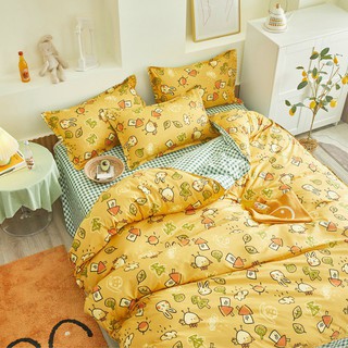 Bộ chăn ga gối Poly cotton gà con