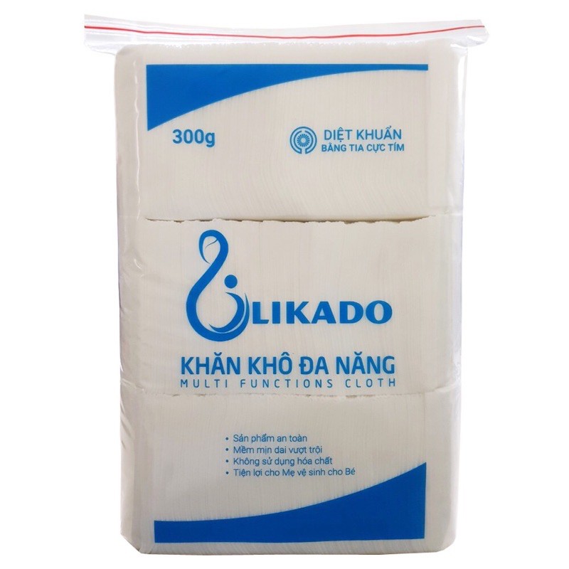 [CHÍNH HÃNG] Khăn khô đa năng LIKADO 300g (gói 270 tờ)