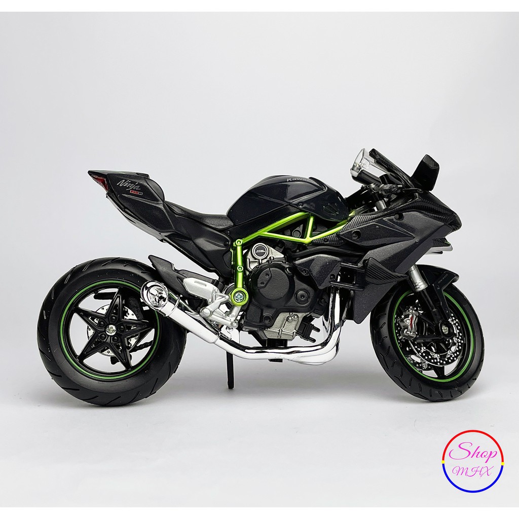 Xe mô hình mô tô Kawasaki Ninja H2r TẶNG KÈM BIỂN SỐ tỉ lệ 1:12 hãng Maisto