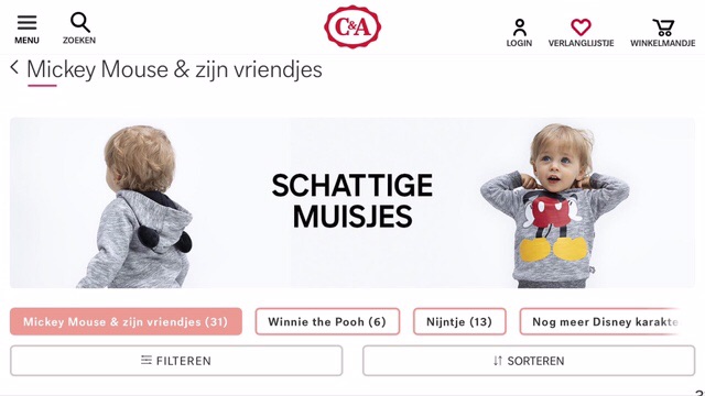 Bộ Bé Trai Tạo Hình Mickey Muối Tiêu C&amp;A