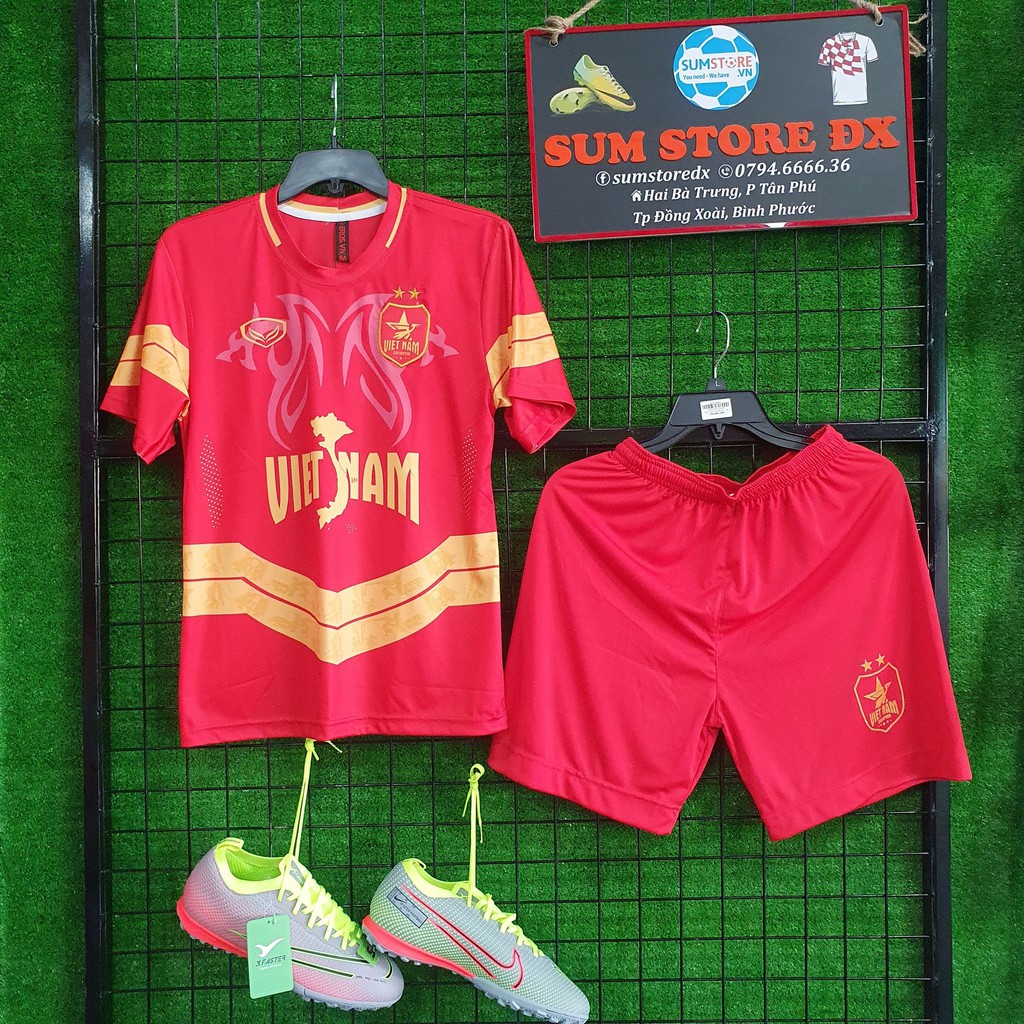 Đồ Đá Banh Việt Nam Cham 04 Đỏ Độc Lạ_Quần Áo Thể Thao Nam Nữ Mẫu Mới Nhất