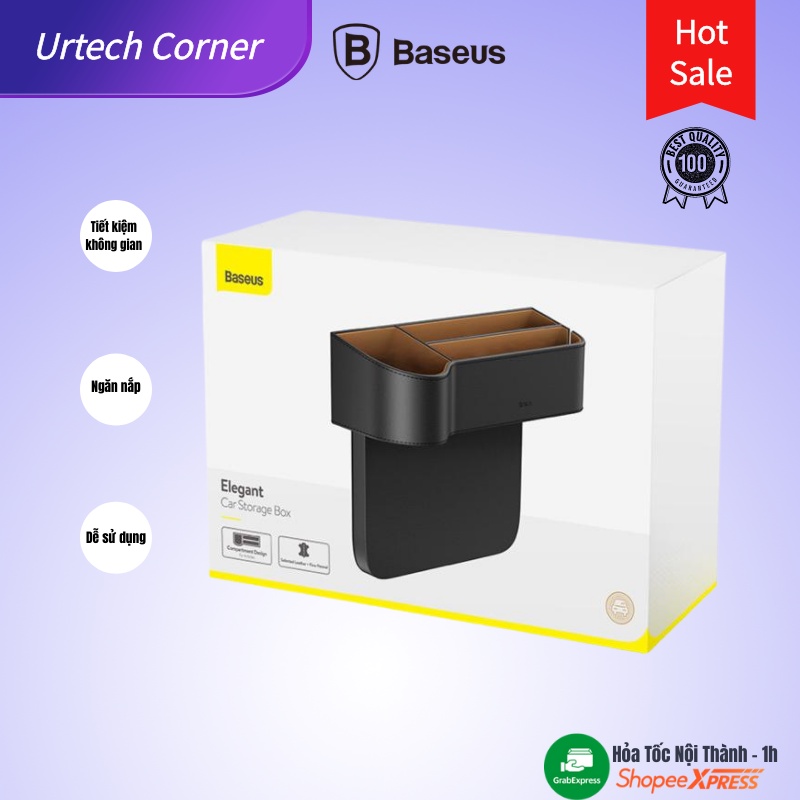 Hộc chứa đồ trên xe hơi Baseus Urtechcorner đặt ở khoảng trống ghế lái và cần số giúp tăng không gian cất giữ đồ