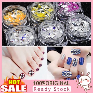 (Hàng Mới Về) Hộp Kim Tuyến Vuông 1g Lấp Lánh Trang Trí Móng Tay Nghệ Thuật