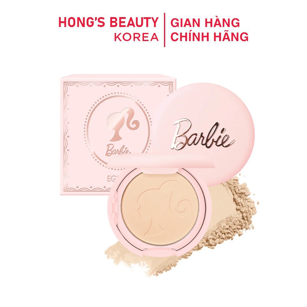 Phấn phủ kiềm dầu, căng bóng hồng da Eglips x Barbie Blur Powder Pact - HONGS BEAUTY