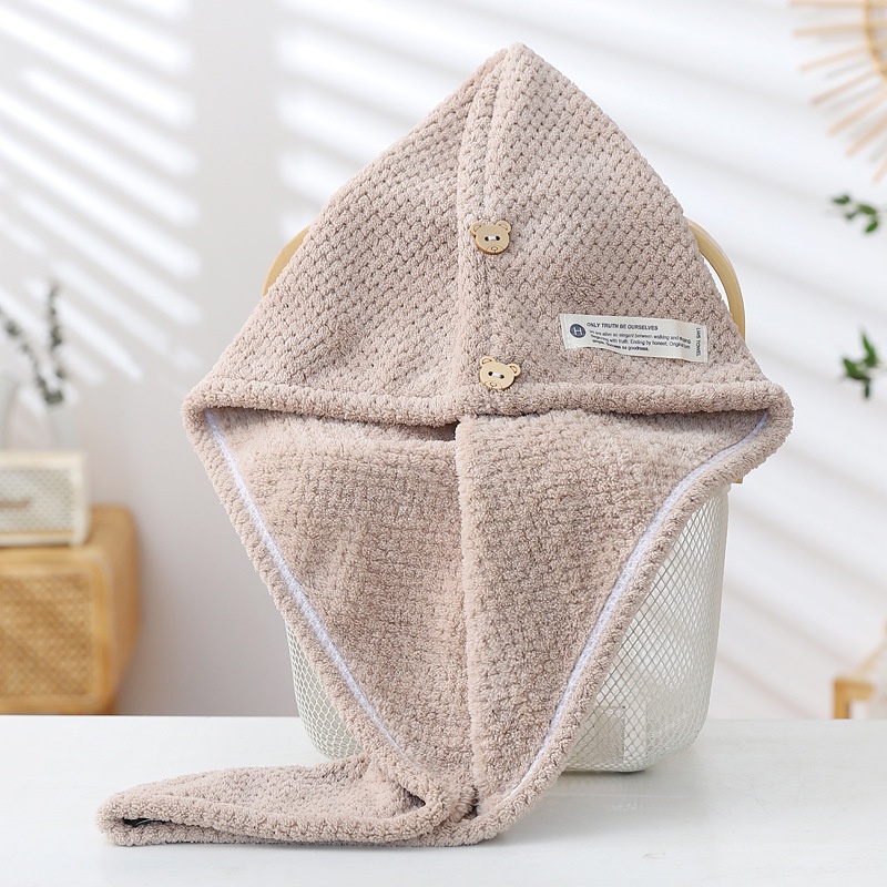 Khăn Quấn Tóc Bằng Sợi Micro Thấm Hút Nước Tiện Dụng Cho Nữ