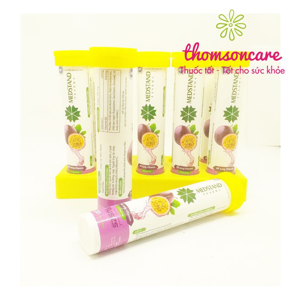 Viên C sủi Medstand vị chanh leo - bổ sung vitamin C - Giúp giải khát và tăng cường thể lực - Lọ 20 viên | BigBuy360 - bigbuy360.vn