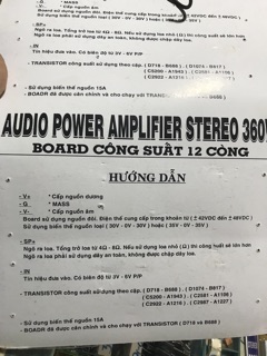 Mạch công  suất 360w 12 sò