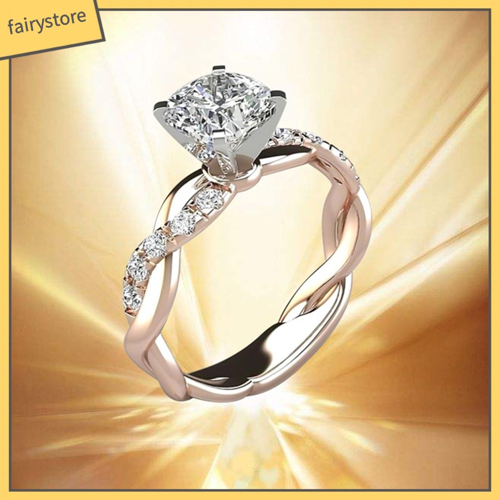 Nhẫn Hợp Kim Đính Đá Lấp Lánh Cho Nữ