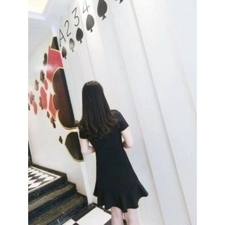 [Ảnh Feacback phía sau] Váy body đuôi cá nữ tính và thanh lịch
