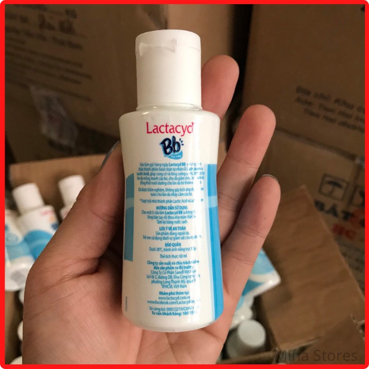 Sữa Tắm Rôm Sảy Cho Bé Lactacyd BB lọ nhỏ 60ml – Sữa Tắm Hàng Ngày An Toàn Dành Cho Bé