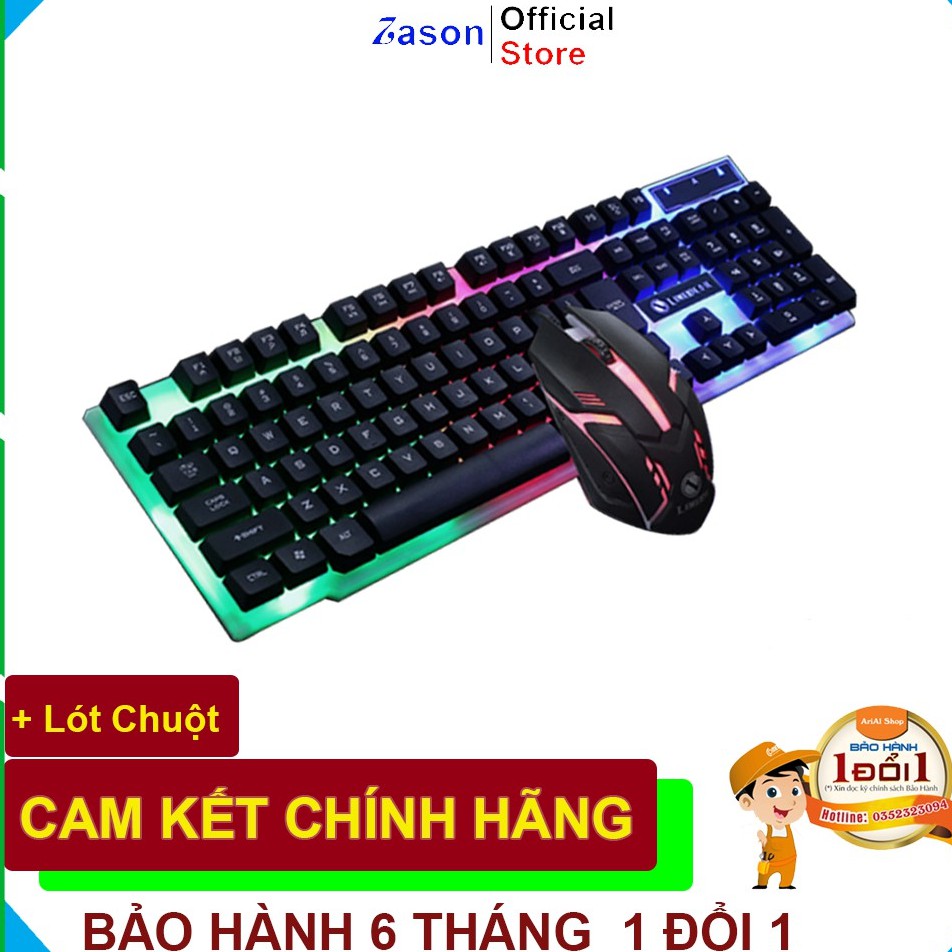 [DEAL SỐC] Bộ Bàn Phím Có Dây Ergonomic USB GTX300 Có Đèn Led Phát Sáng Bảo Hành 1 Năm Tặng Lót Chuột Mua Combo