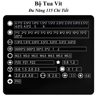 [Giá Sốc] Bộ Tua Vít Đa Năng 115 Chi Tiết, Chuyên Dùng Cho Sửa Chữa Điện Thoại, Máy Tính, Đồ Điện Gia Dụng