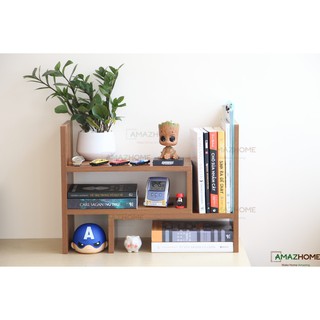 Kệ sách để bàn - Kệ sách gỗ mini lắp ghép - BS04