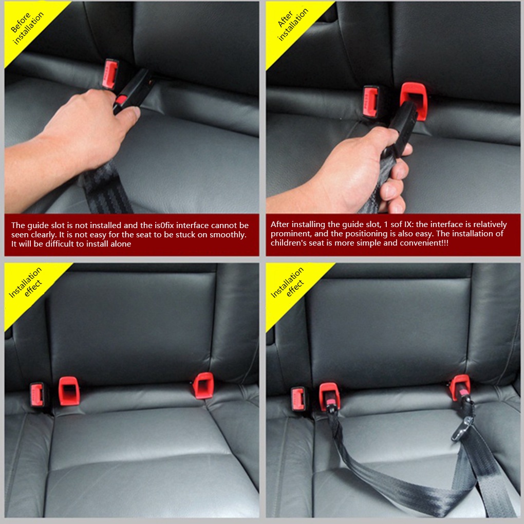 [CHOO] 1 Pair Latch Interface Car Child Safety Chair Guide Replacement for ISOFIX Connector Interface