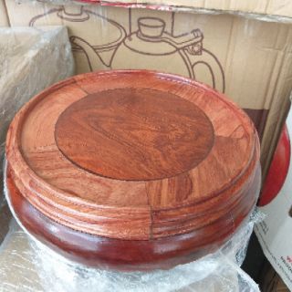 Đế bát nhang gỗ Hương mặt 20cm x cao 6cm