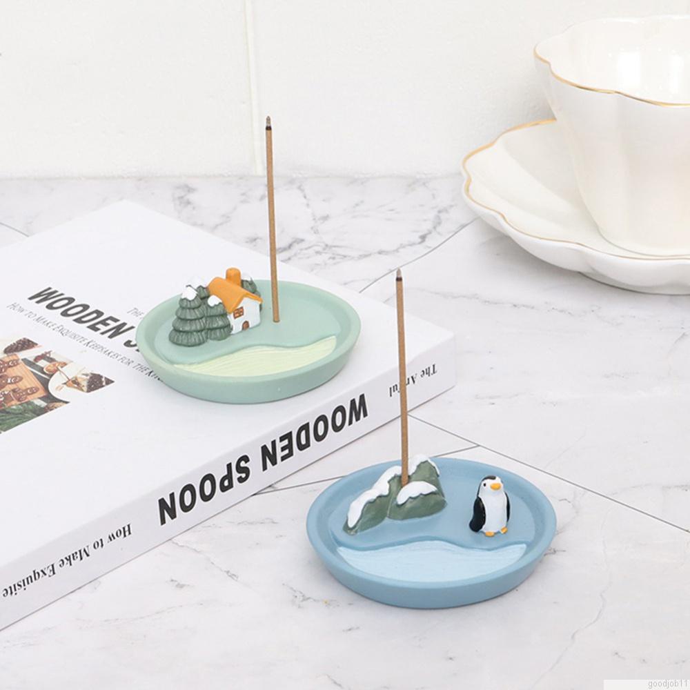 Khay cắm nhang hình động vật hoạt hình bằng nhựa resin dễ thương