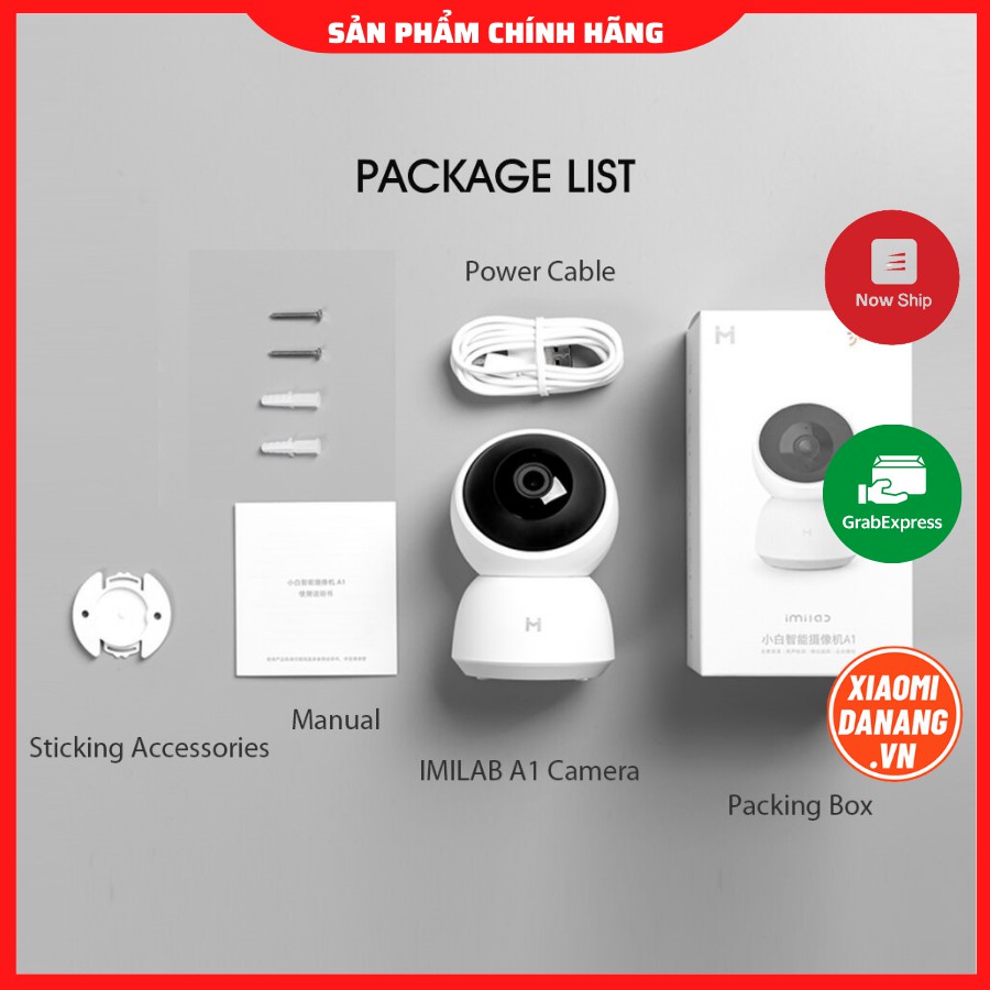 Camera Xiaomi Imilab A1 Ip Wifi Thông Minh 3mp 1296p  360 BẢN QUỐC TẾ