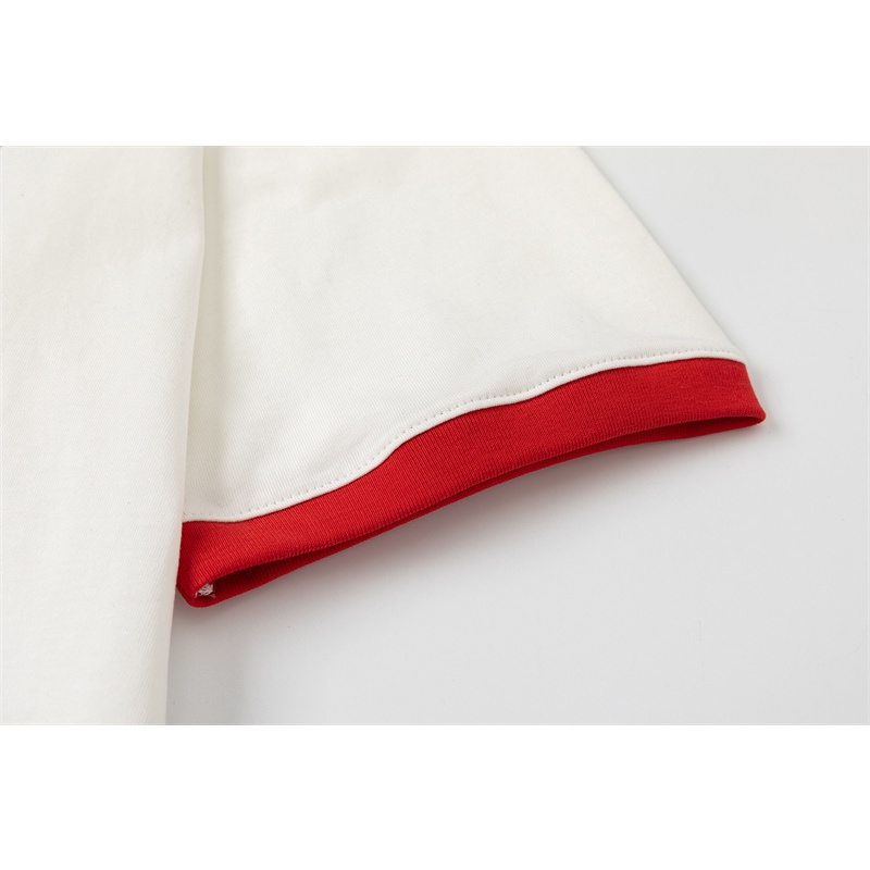 Áo Thun Cotton Plus Size Tay Ngắn Màu Tương Phản Cho Nam Nữ