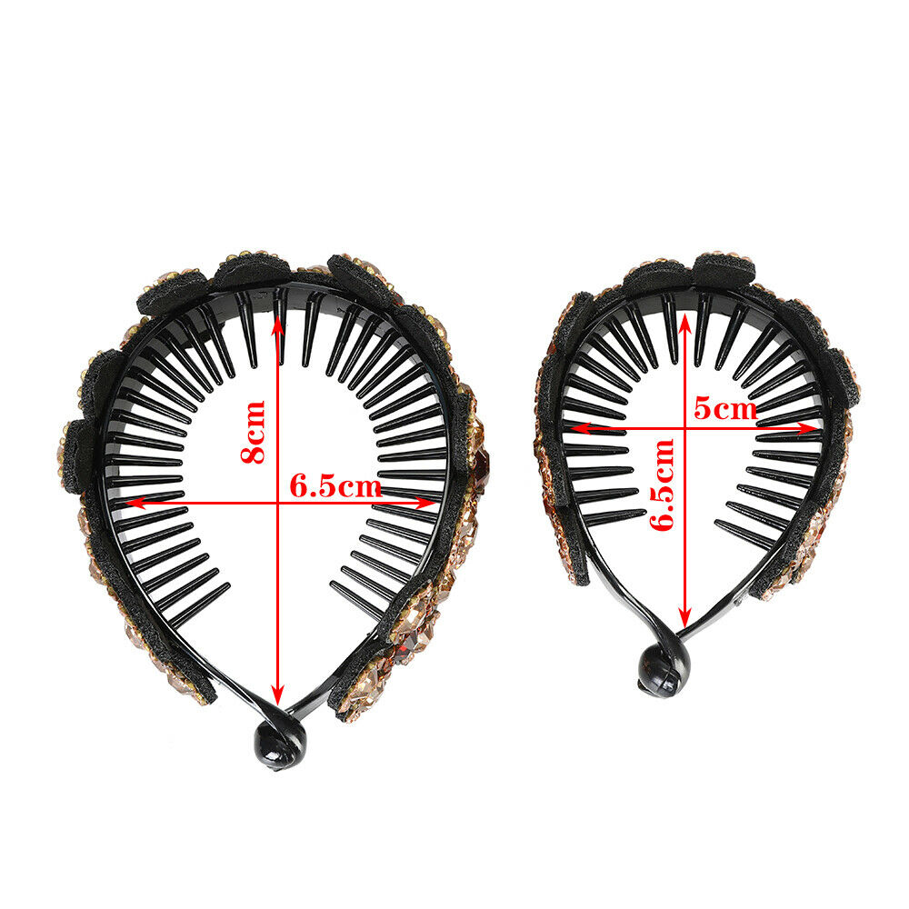 Kẹp Tóc Trang Trí Hình Đính Đá Nhân Tạo Phong Cách Cổ Điển