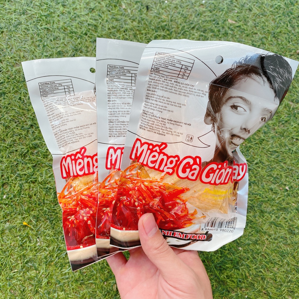 Gói snack miếng gà giòn cay