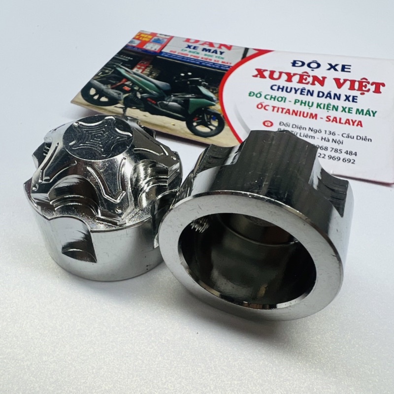 Gù tay lái SALAYA mẫu ngôi sao, hàng chuẩn - inox 304 chắc chắn nguyên khối - cam kết chất lượng (giá 1 cặp)