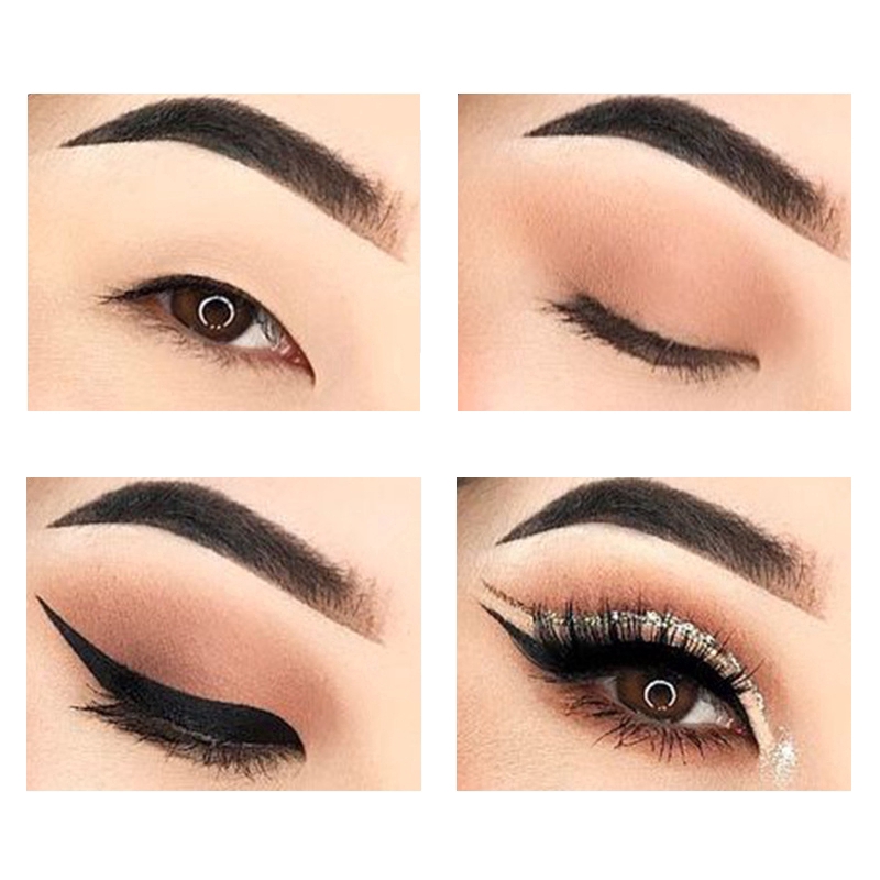 [Hàng mới về] Bút kẻ mắt dùng trang điểm khô nhanh màu đen chuyên nghiệp