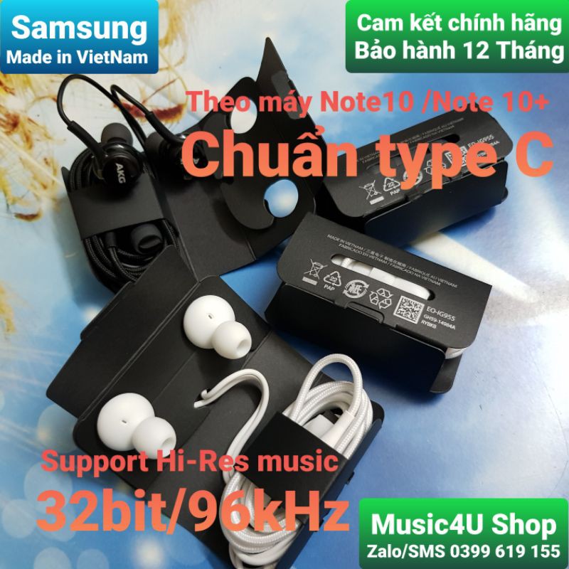 [Mã ELFLASH5 giảm 20K đơn 50K] Tai nghe Samsung AKG Note 10/10+ Type C-Tặng kèm nút tai và chọc sim [Music4U]