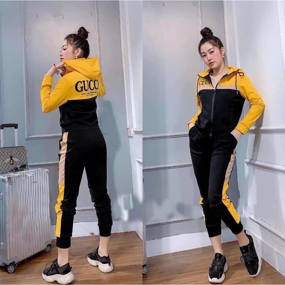 Bộ Quần Áo GU.CCI Thể Thao Nữ Mặc Thu Đông | BigBuy360 - bigbuy360.vn