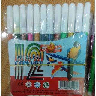 Sỉ 10 Bộ bút dạ màu( 1 bộ /12 cây)
